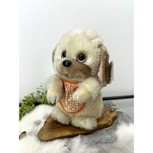 1982 Little Beggar Dog‎ Applause Morgan plush begging puppy bib vintage wallace